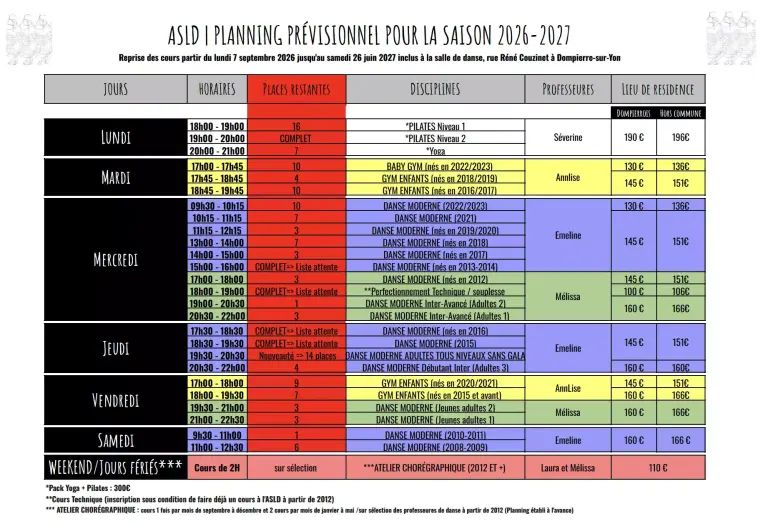 Planning 2026-2027 ASLD